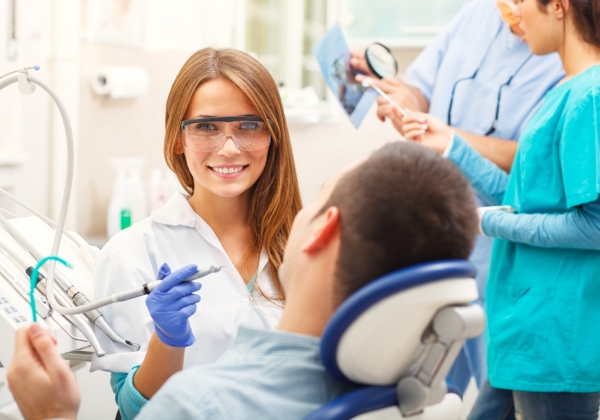 patient at a dental cleaning - Denver dentist Dr. Greenhalgh