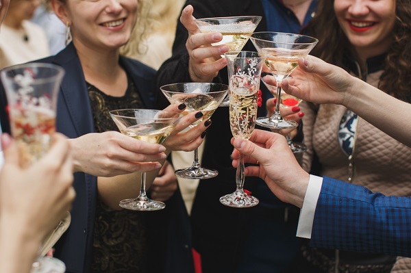 Group of Friends Toasting With Alcohol