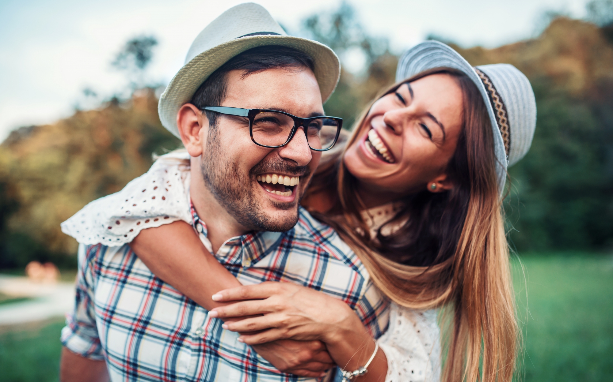 Happy Couple in a Park